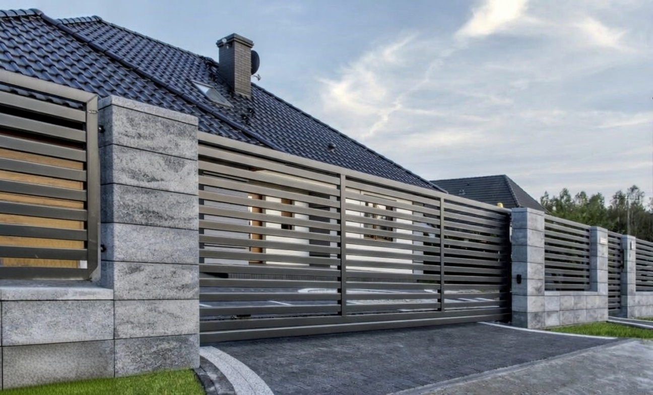 Nowoczesne ogrodzenie poziome